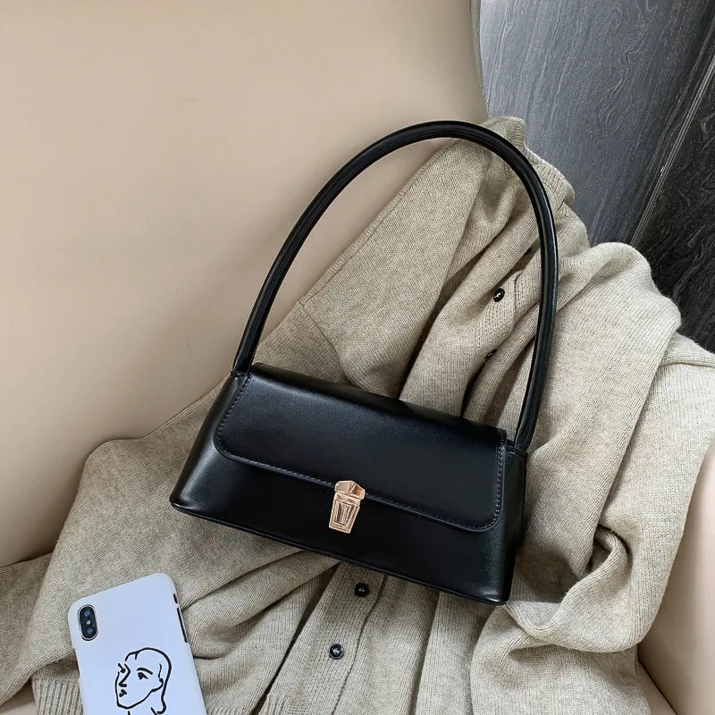 Retro Casual Stone Pattern Shoulder Bag Leather Chain Female Bag