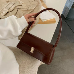 Retro Casual Stone Pattern Shoulder Bag Leather Chain Female Bag