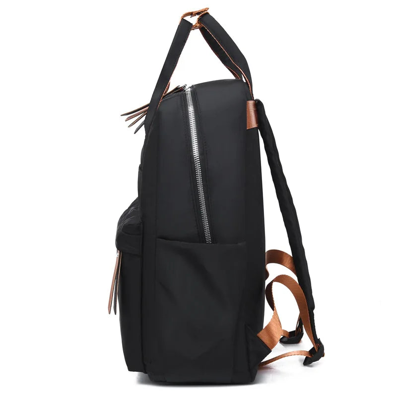 Women's Casual Nylon Backpack Large Capacity School Bag