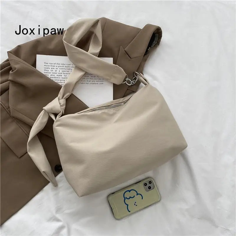 Nylon Shoulder Bag for Women Vintage Large Capacity Crossbody Bags