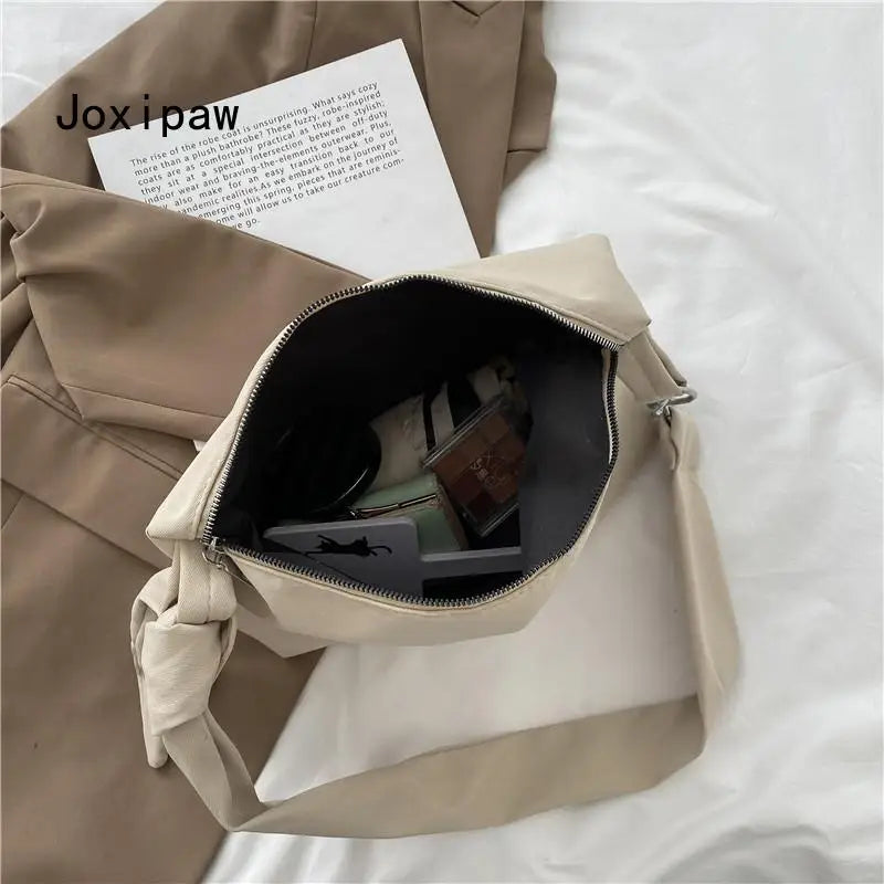 Nylon Shoulder Bag for Women Vintage Large Capacity Crossbody Bags