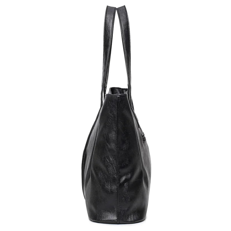 Soft Leather Shoulder Bag Women Large Capacity Handbags