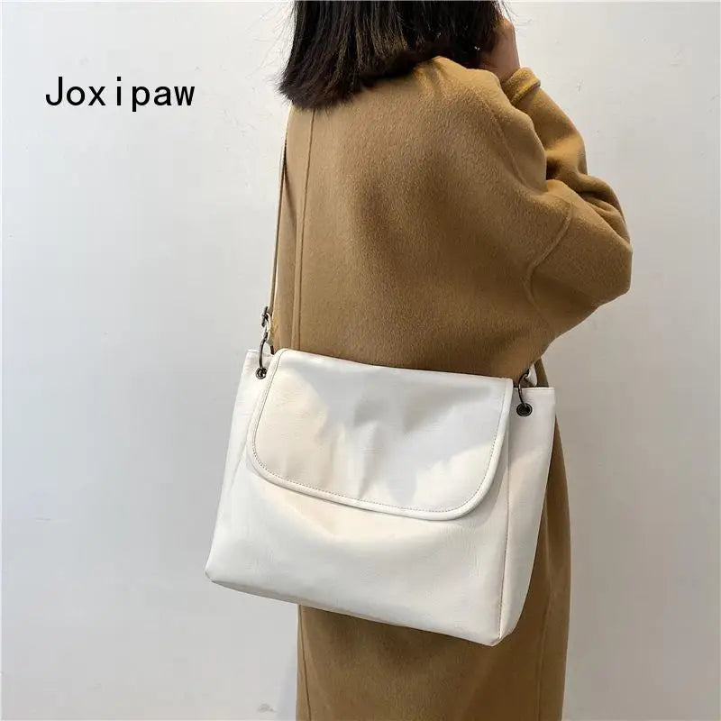 Soft Pu Leather Shoulder Bag for Women - Large Capacity