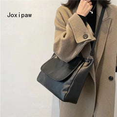 Soft Pu Leather Shoulder Bag for Women - Large Capacity