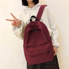 Large Capacity Canvas Backpack for Teenage Girls - College Travel Bag