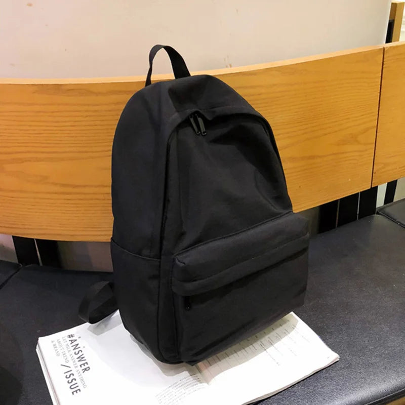 Large Capacity Canvas Backpack for Teenage Girls - College Travel Bag
