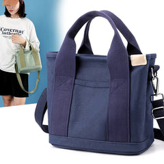 Canvas Shoulder Bag Women Casual Tote Travel Handbags Zipper Large Capacity