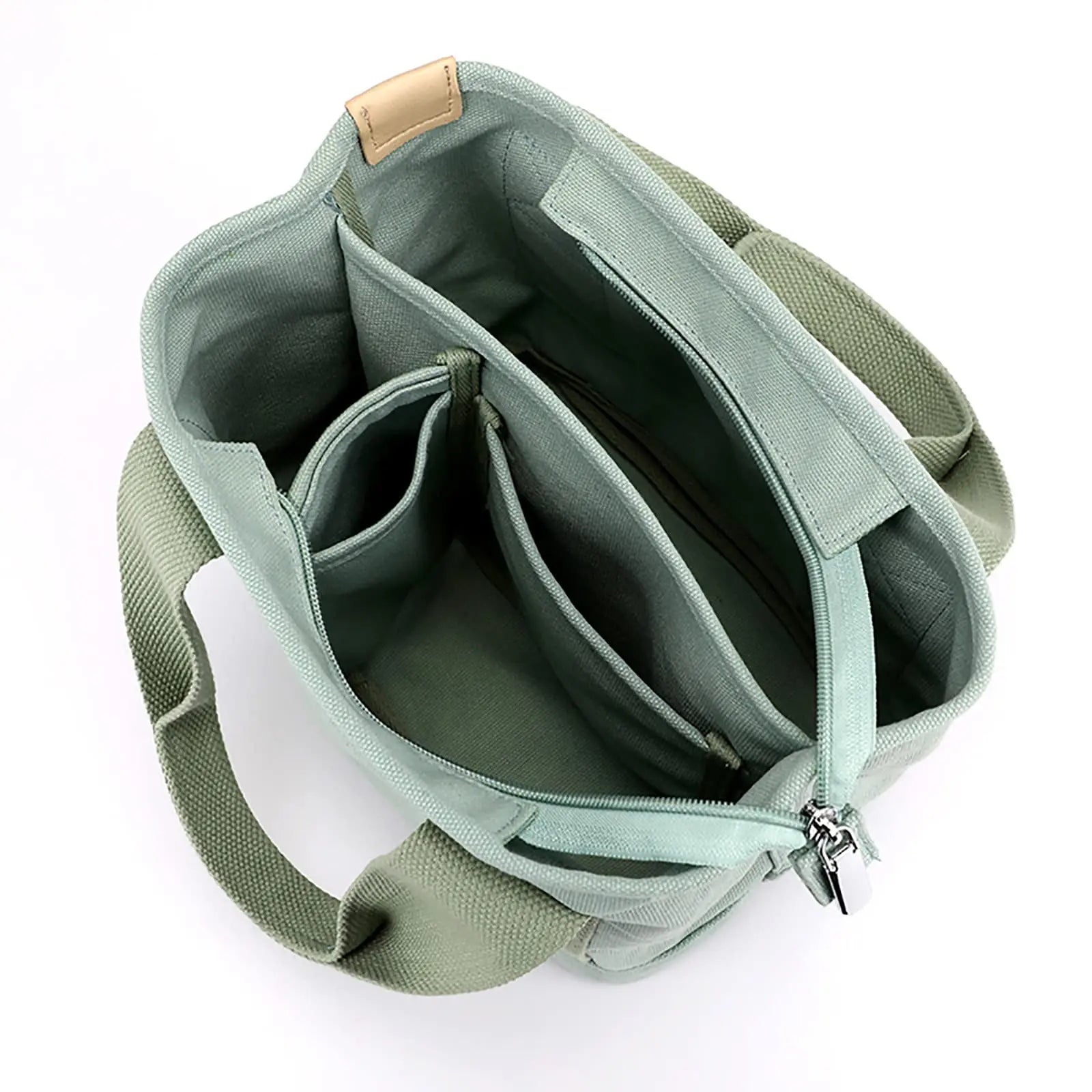 Canvas Shoulder Bag Women Casual Tote Travel Handbags Zipper Large Capacity