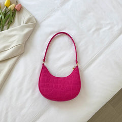 Women's Casual Mini Underarm Bag, Leather Shoulder Tote