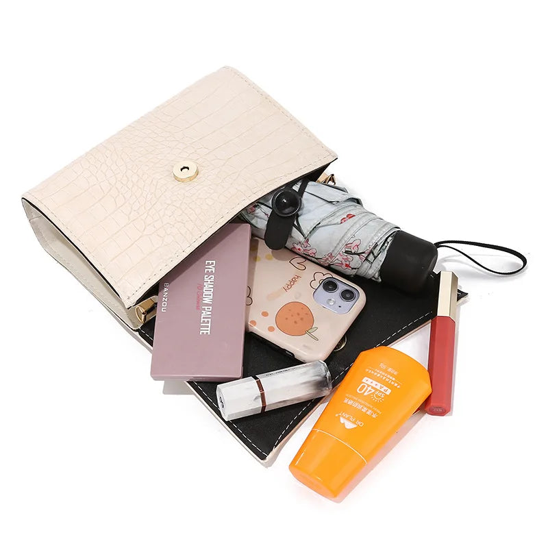 Stone Pattern Shoulder Crossbody Bag for Women Top-handle Bag