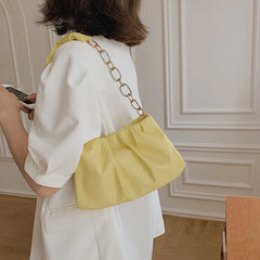 Retro Metal Chain Shoulder Bag for Women
