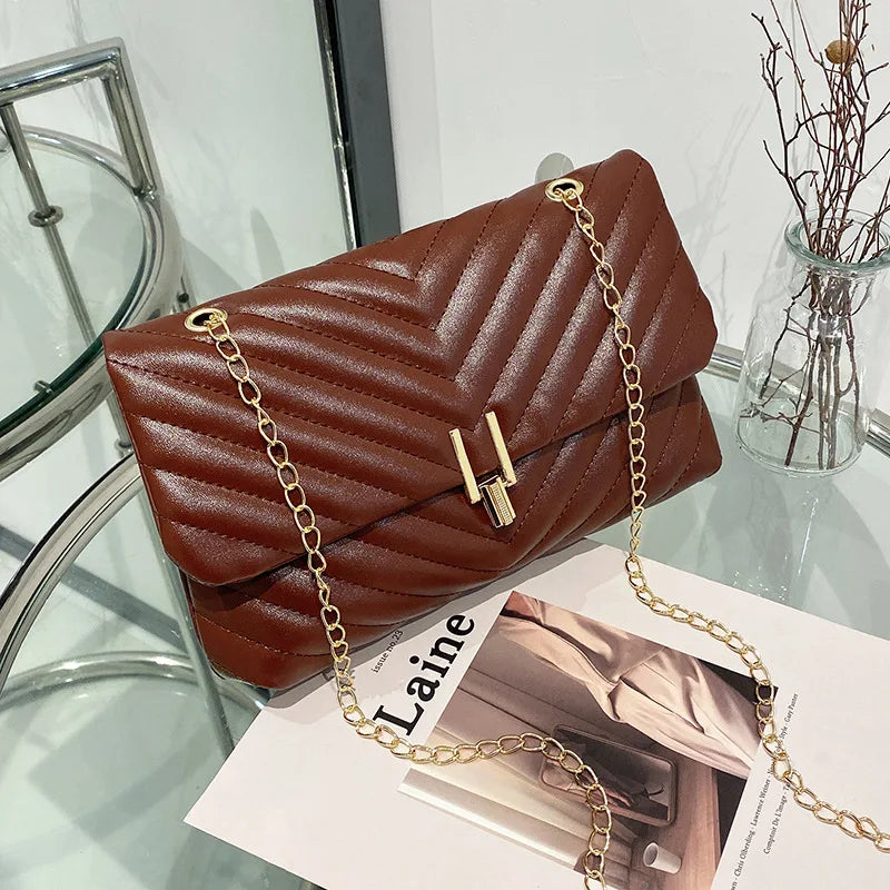 Women's Shoulder Chain Bag Soft Leather Lady Phone Bag