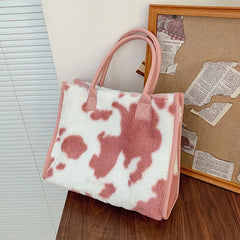 Leopard Print PU Leather Handbag Winter Small Women Handbags