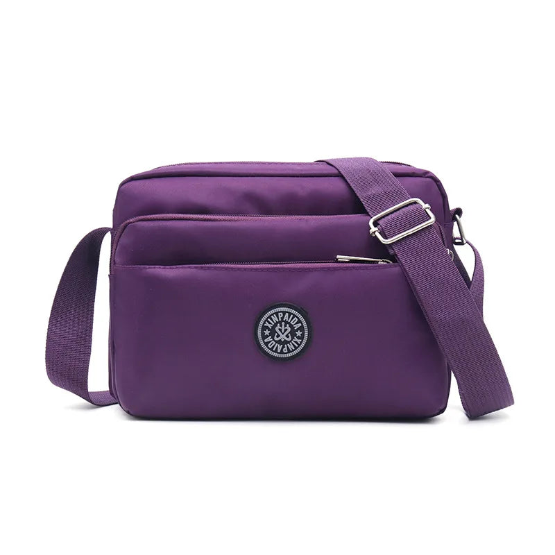 Casual Solid Women Bag Shoulder Bag Nylon Cloth Lady Messenger Bag