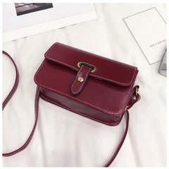 Women's Square Crossbody Bag PU Leather Messenger Bag