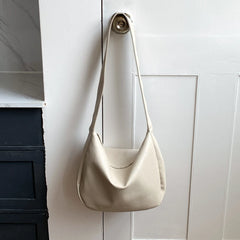 Vintage Casual Zipper Women's Bag Middle Hobos Handbags Soft PU Leather Ladies S
