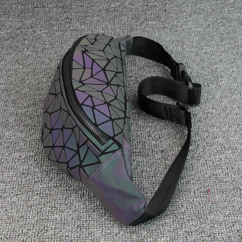 Geometry Luminous Women Waist Fanny Packs Travel Belt Bag