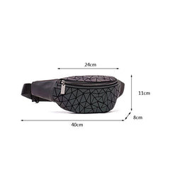 Geometry Luminous Women Waist Fanny Packs Travel Belt Bag