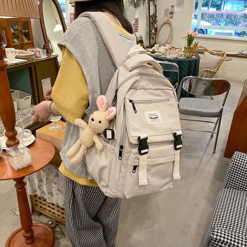 Waterproof Nylon Women Backpack Multilayer Travel bag