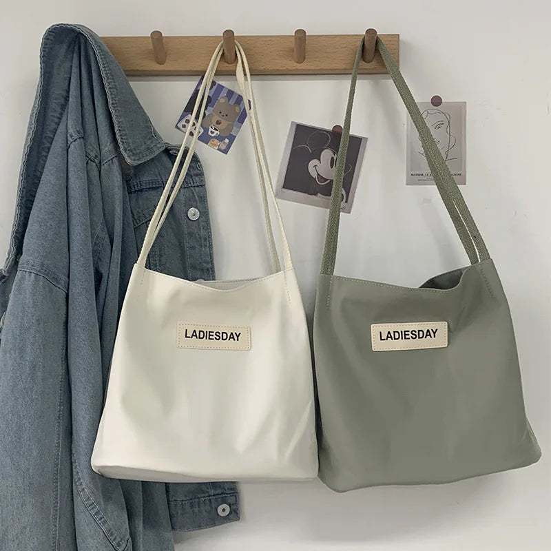 Waterproof Cotton Cloth Handbag for Women, Spring Autum Shoulder Bag