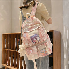 Waterproof Women's Nylon Schoolbag Teenage Students Girls