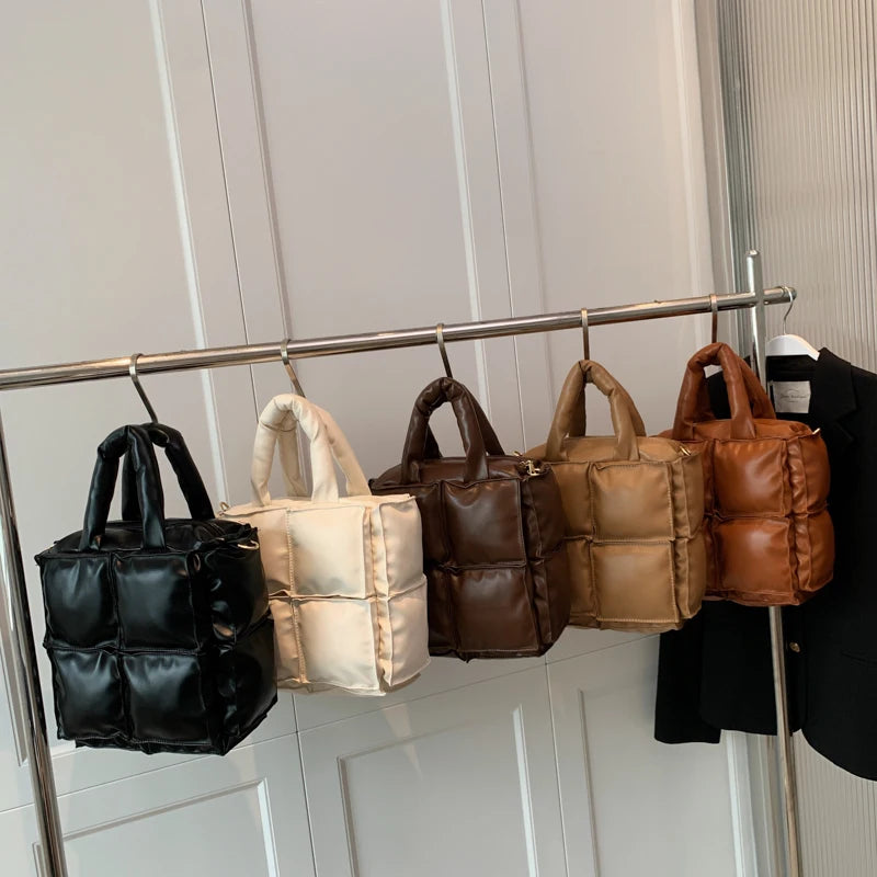 Winter Women's Shoulder Tote Space Cotton Feather Down Bag