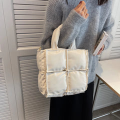 Winter Women's Shoulder Tote Space Cotton Feather Down Bag