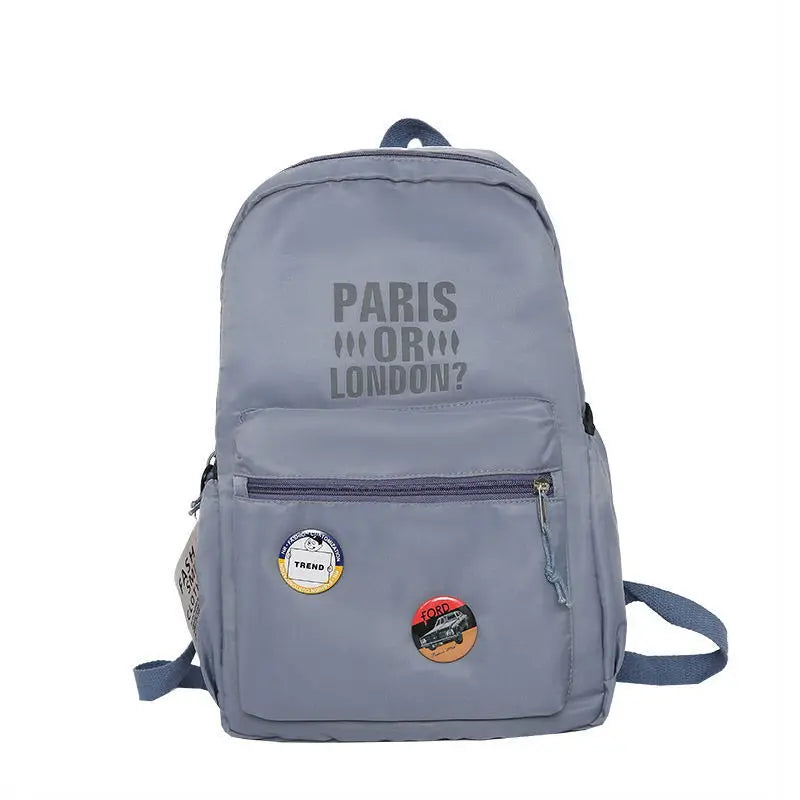 Women Badage Backpack Large Size School Bags For Girls