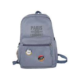 Women Badage Backpack Large Size School Bags For Girls