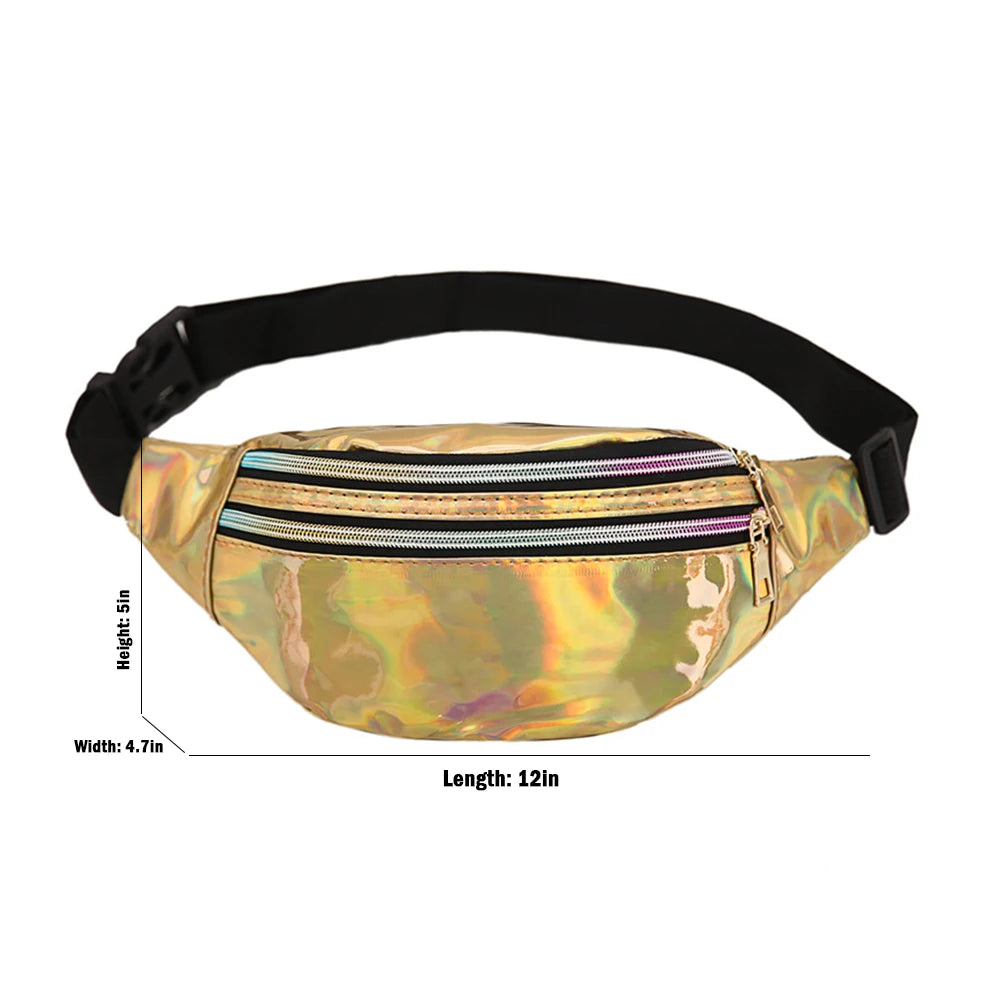 Laser Holographic Fanny Pack for Party Travel