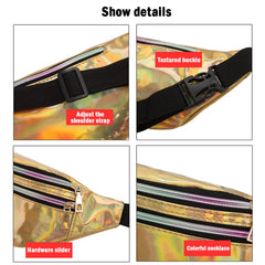 Laser Holographic Fanny Pack for Party Travel