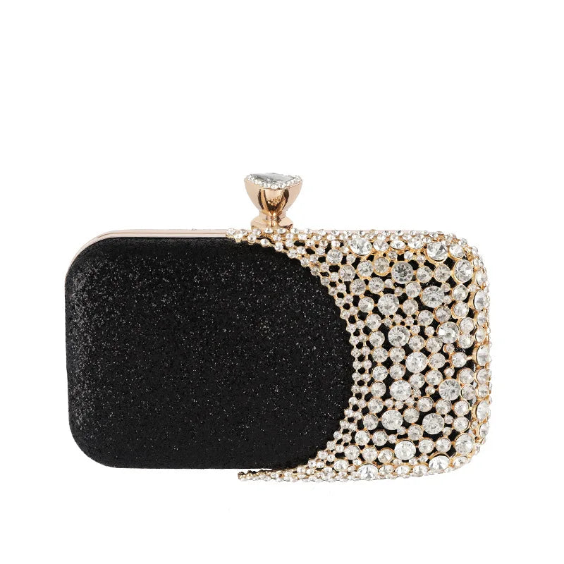 Women Diamond Evening Clutch Bags Purse Banquet Wallets Wedding Dinner