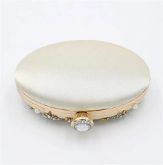 Women Diamond Flowers Clutch Bags Silk Single Side Mini Egg S