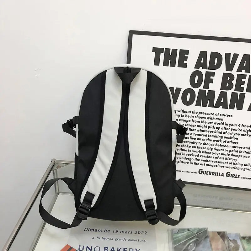 Women Embroidery Letters School Bags Casual Travel Backpack Bags