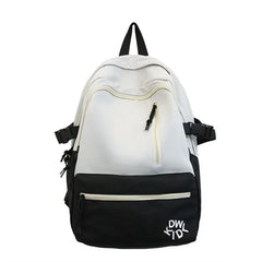 Women Embroidery Letters School Bags Casual Travel Backpack Bags