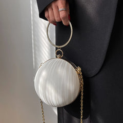 Women Spherical Handbag Mini Purse Chain Shoulder Bag