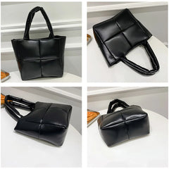 Women Square Shoulder Bags Lattice Leather Bags