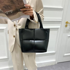 Women Square Shoulder Bags Lattice Leather Bags