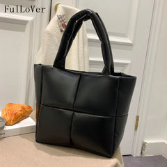Women Square Shoulder Bags Lattice Leather Bags