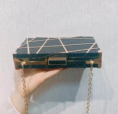 Metal Evening Clutch Bags Diamond Wedding Clutch Bling Purse
