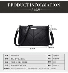 Women's PU Leather Shoulder Messenger Handbag Mom Bag
