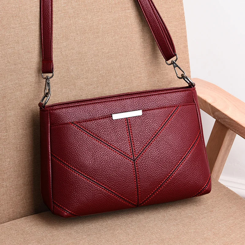 Women's PU Leather Shoulder Messenger Handbag Mom Bag