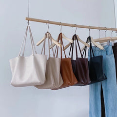 Women's Shoulder Bag Set Soft PU Leather Handbag Triangle Shape