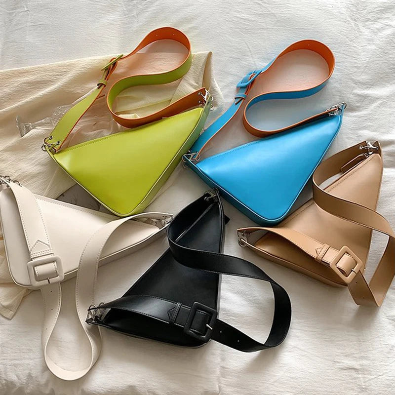 Women's Irregular Triangle Crossbody Bag Multicolor Sequined Purse