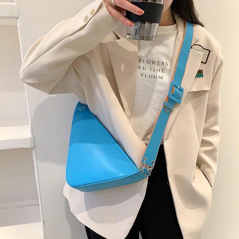 Women's Irregular Triangle Crossbody Bag Multicolor Sequined Purse