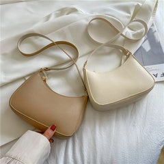 Retro PU Leather Shoulder Underarm Bag