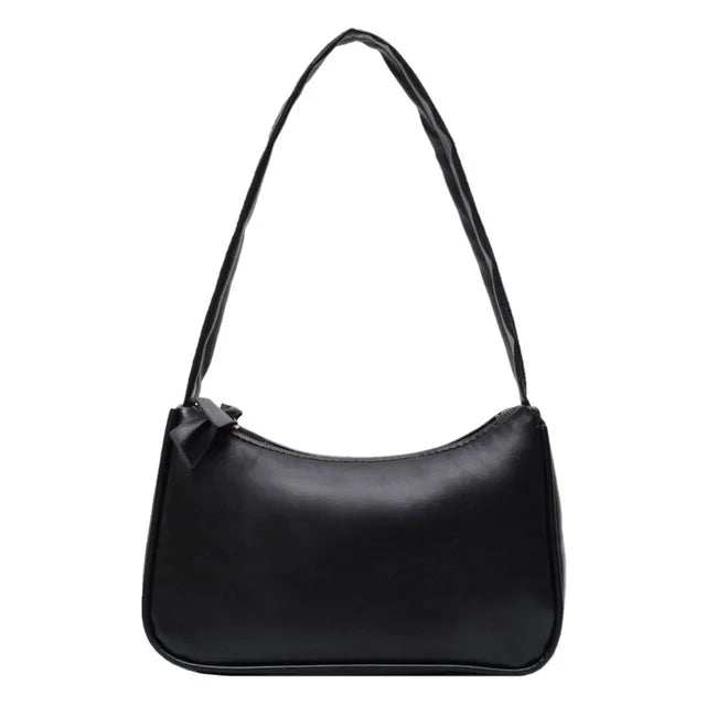 Retro Solid Totes Bags Leather Shoulder Underarm Bag