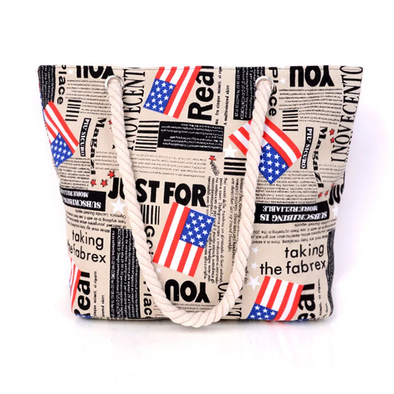 Women's Canvas Shoulder Bag Handbag Beach Shopping Travel Large Bag
