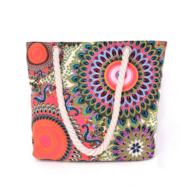 Women's Canvas Shoulder Bag Handbag Beach Shopping Travel Large Bag