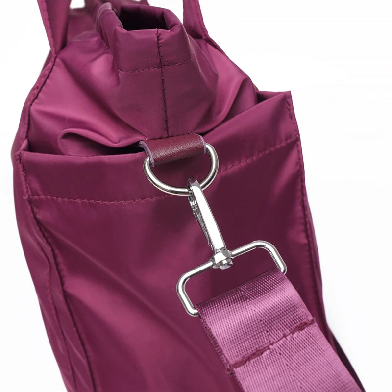 Women's Waterproof Nylon Handbags Large Capacity Top-handle Crossbody Bag